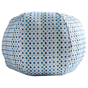 Odette Weave Sphere Pillow, Seaside, 12" Diameter