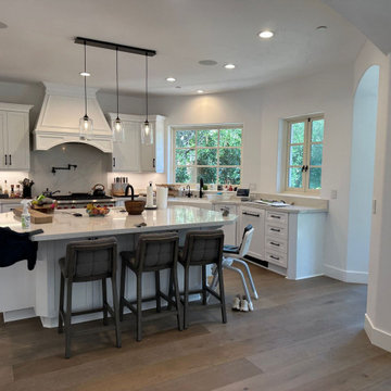 Open Concept White Kitchen Remodel