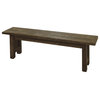 Barnwood Style Timber Peg Dining Bench, Driftwood, 2 Foot