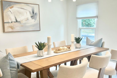 Transitional dining room photo in New York