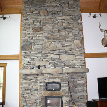 Custom Masonry Heater Natural Stone Veneer