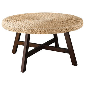 Seagrass Round Coffee Table Transitional Coffee Tables By Imtinanz Llc Houzz