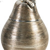 Ceramic Lidded Pear Jars, Silver, Set of 2
