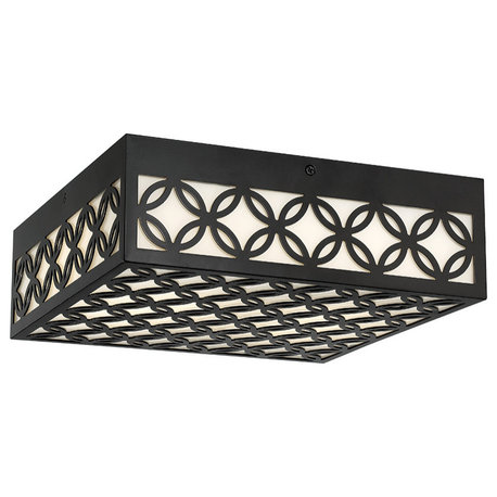 Eurofase Lighting 42696 Clover 12"W LED Outdoor Flush Mount - Black