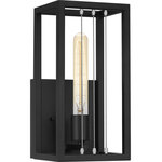 Quoizel - Quoizel AWD8606MBK One Light Wall Sconce Awendaw Matte Black - Awendaw bath lights make a bold statement with their transitional and industrial styling. The open, rectangular silhouette of these fixtures is highlighted by a Matte Black finish and sleek cable detailing. Choose from a variety of sizes in this versatile collection to personalize your bathroom lighting today. The Awendaw collection also includes a semi-flush mount and several hanging lights in an Antique Nickel finish.
