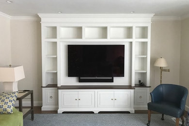 Elegant living room photo in Boston