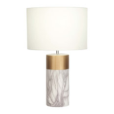 50 Most Por Modern Table Lamps For 2019 Houzz Brimfield May Modern Cylindrical Ceramic And Iron Table Lamp Gold White