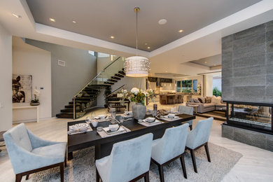 Minimalist dining room photo in Los Angeles