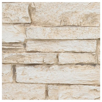 Faux Stone Wall Panel - BRIGHTON, Almond, Sample