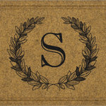 Mohawk Home - Mohawk Home Laurel Monogram S Natural 2' X 3' Door Mat - Fashion and function meet in this stunning monogram doormat - ideal for porches, patios, mud rooms, garages, and more. Built tough with the dependable durability that you have come to trust from Mohawk, this mat is up for the challenge! Crafted in the U.S.A., these doormats feature an all-weather thick, coarse synthetic face, like natural coir, that is specially designed to trap dirt and absorb water. Finished with a sturdy, recycled rubber backing, this sustainable style is also ecofriendly and a perfect choice for the conscious consumer.