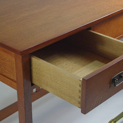 Quartersawn White Oak Mission Stand Up Desk - Desks And Hutches