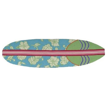 Surfboard Turquoise Indoor Doomat, 22"x34"