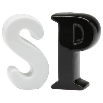 Letter Salt and Pepper Shakers, Set of 2