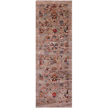 Persian Tabriz Hand Knotted Wool Runner Rug 2' 11" X 8' 6" - Q16401