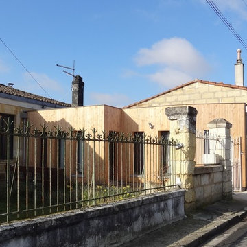 Extension, 2 chambres et SDB, bardage bois d'une maison d'habitation