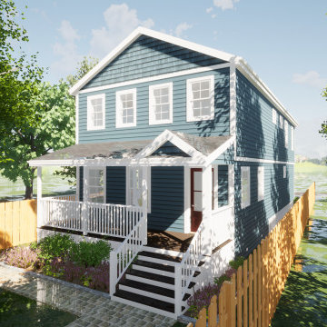 Rear 2-Storey Addition with Covered Porch
