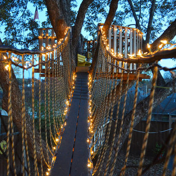 A Magical Tree House Lights Up for Christmas