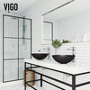 VIGO Black Cavalli MatteShell Vessel Bathroom Sink