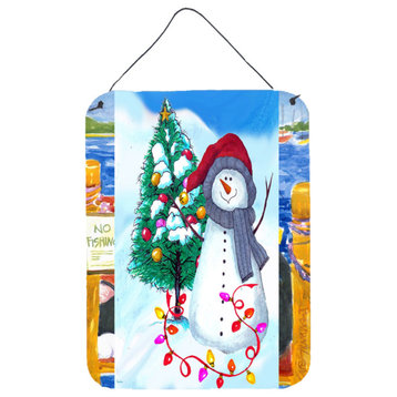 Pjc1024Ds1216 Trimming The Tree Snowman Wall Or Door Hanging Prints