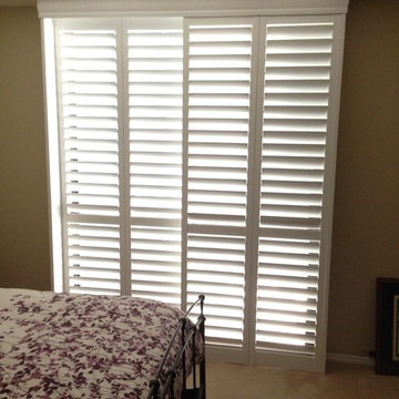 Custom Plantation Shutters on Sliding Doors