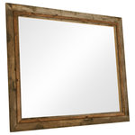 My Barnwood Frames - Rustic Mirror, Hobble Creek Style Barnwood With Alder Overlay, 20"x30" - Rustic mirrors handcrafted from authentic barnwood are the perfect addition to your rustic or primitive decor. This mirror works well for nautical decor as well as western rustic decor, but it's simplicity and classic styling make it a great addition to any room. We've taken one of our most popular frames, the Hobble Creek Series, and turned it into a classic rustic mirror. We start with a sturdy 3.5 inch wide, 1.5 inch deep barnwood frame., Next, we add a one inch wide walnut-stained alder overlay to help draw out the natural tones and textures of the rustic wood frame. Your mirror can hang horizontally or vertically.