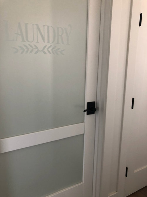 Frosted Glass Laundry & Pantry Doors
