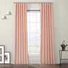 Heritage Plush Velvet Curtain Single Panel, Peach Blossom, 50"x108"