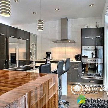 Contemporary Kitchen - Modern House Plan no. 3713-V1 by Drummond House Plans
