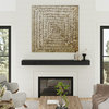 Rustic Fireplace Mantel Shelf, Midnight Black, 72"