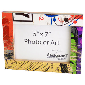 Recycled Skateboard Picture Frame for 5x7 Photo or Art by Deckstool