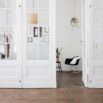 Bright Minimalist Entryway with Natural Accents in Hertford