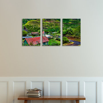 16x24 Canvas Triptych, Road To Hana, Maui, Hawaii