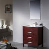 Bathroom Vanity Morris 30" with Porcelain Sink Top, Matte White