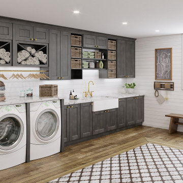 Charcoal Gray Shaker Kitchen Cabinets
