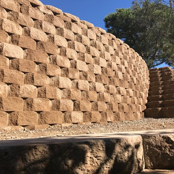 Keystone retaining walls and steps