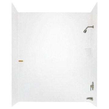 Swan 30x60x72 Solid Surface Bathtub Wall Kit, White
