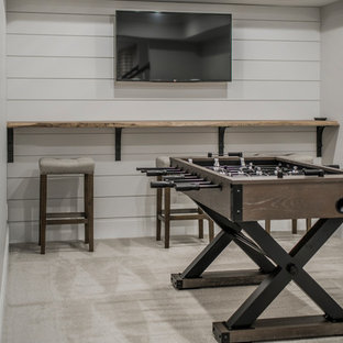 This is an example of a farmhouse basement in Columbus.