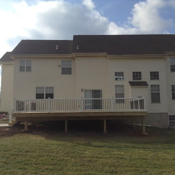 Large Select Treated Deck w/ TimberTech Rail w/ black aluminum Balusters