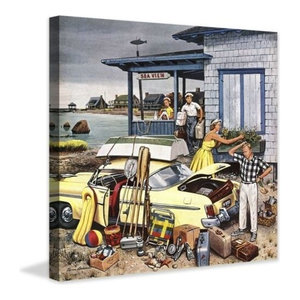 Marmont Hill Vintage-Americana Clown Band Canvas Wall Art 32 by 32