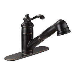 Designers Impressions - Oil Rubbed Bronze Kitchen Faucet With Pull Out Sprayer - Kitchen Faucets