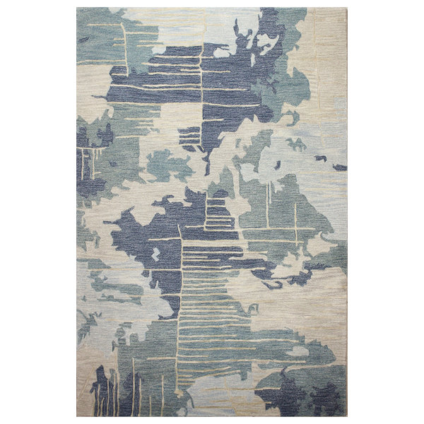 Bashian Murray Area Rug Blue 7'9