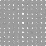 Non-woven paper - Sugar and Slugs Word Search Wallpaper, Grey - The Sugar and Slugs Word Search Wallpaper in grey includes all the words of the children's nursery rhyme muddled up in a puzzle. Available in various colours, it's ideal in the bedrooms or playrooms of little boys and girls. The innovative photography and lettering designs by Identity Papers are made to the highest quality standards.