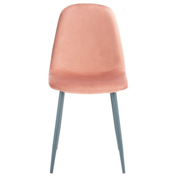 Vonda Dining Chair, Set of 2, Pink/Dark Gray