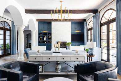 Inspiration for a contemporary living room remodel in Houston