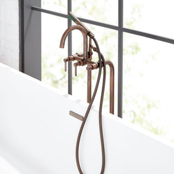 Sebastian Freestanding Tub Faucet And Supplies - Lever Handles - Oil Rubbed Bron - Bathtub Faucets