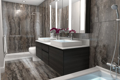 Inspiration for a modern bathroom remodel in Vancouver
