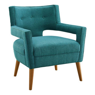 Sheer Upholstered Fabric Armchair - Midcentury - Armchairs And Accent ...