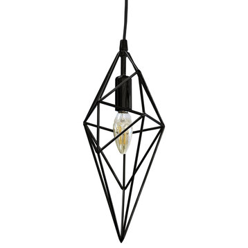 1-Light Pendant in Black