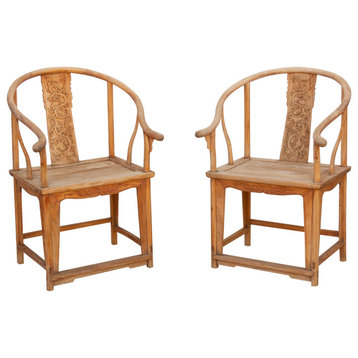 Pair of Early 19th Century Qing Emperor Chairs