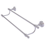 Allied Brass - Retro Wave 18" Double Towel Bar, Polished Chrome - Add a stylish touch to your bathroom decor with this finely crafted double towel bar. This elegant bathroom accessory is created from the finest solid brass materials. High quality lifetime designer finishes are hand polished to perfection.